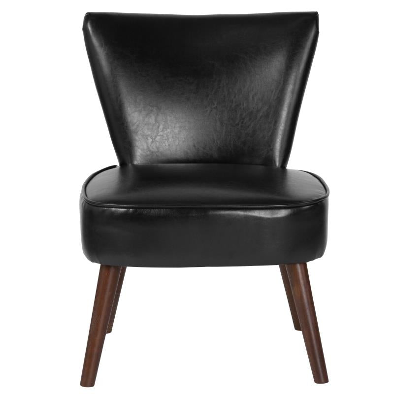 Giovanni Black Leatherette Retro Hotel Chair