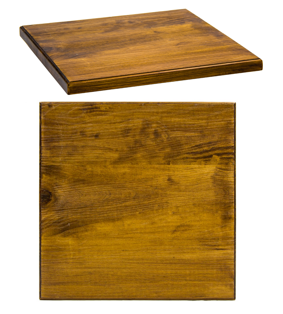 Golden Walnut Pine Restaurant Table Tops