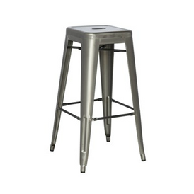 Medium Gun Metal Finish Counter Height Stool 24.5