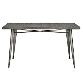 Industrial Grand Toil Pewter Restaurant Dining Gathering Table 3260
