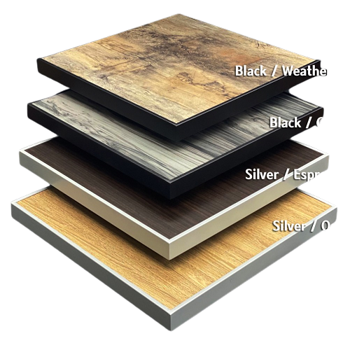 Interurban Outdoor High Pressure Laminate Restaurant Patio Tables