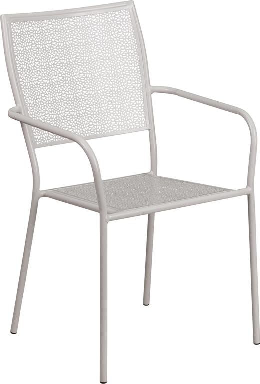 Bellina Outdoor Patio Arm Chair With Eased Square Back