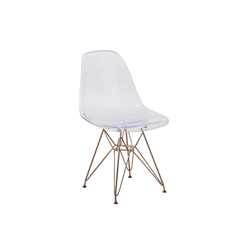 Gold and clear on sale chair