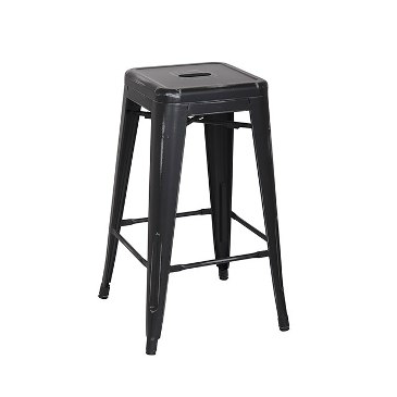 Old Black Antique Counter Height Bar Stool