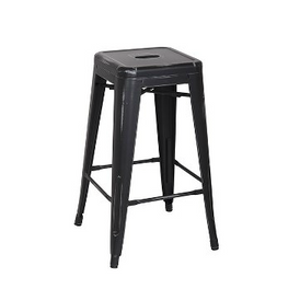 Old Black Antique Counter Height Bar Stool