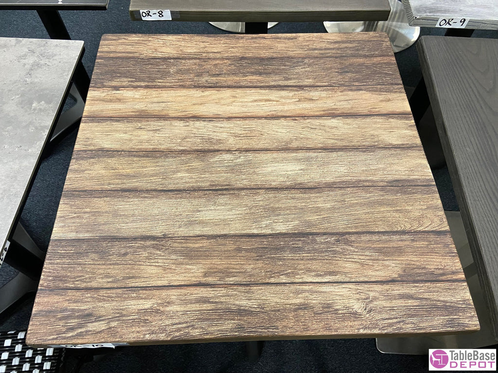 Outdoor Distressed Marine Plank Resin Restaurant Table Top