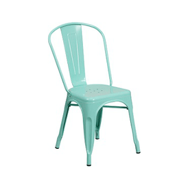 Tiffany Mint Finish Galvanized In-Outdoor Tolix Chair