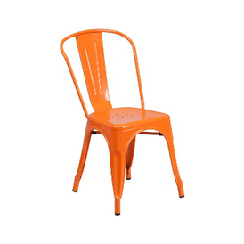 Princeton Orange Finish Tolix Chair
