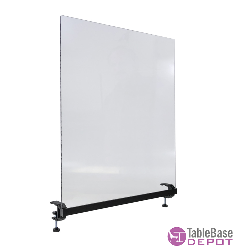 Quickclamp Secured Social Distancing Germ Shield Clear Divider