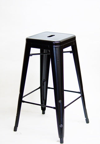 Raven Black Tolix Bar Stool