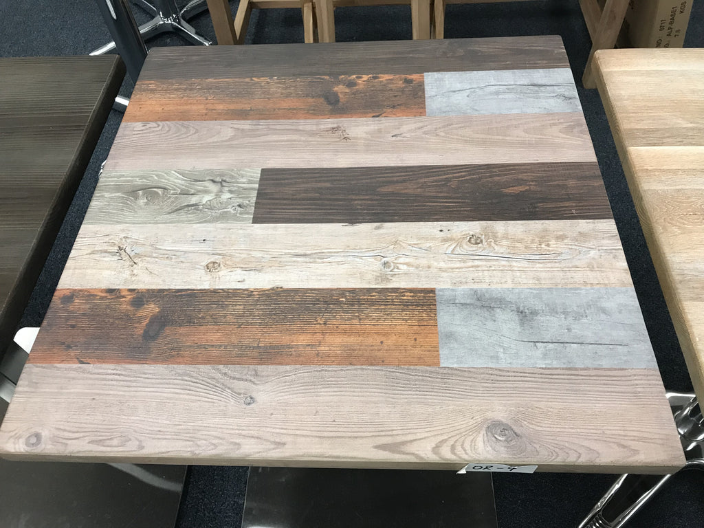 Reclaimed Industry Wood Resin Restaurant Table Tops In-Outdoor