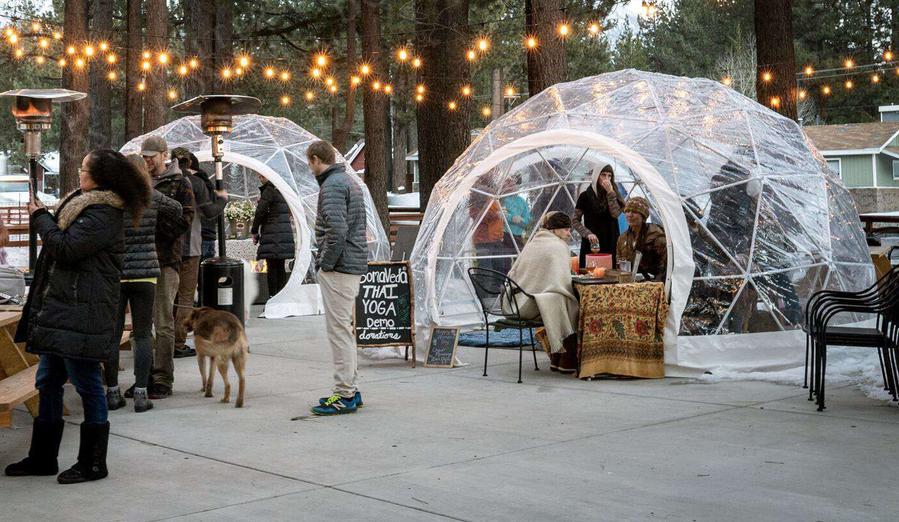 Smaller Version Safe Pod Steel Patio Igloo 6 Person 3.5M Geodesic Dome Tent Circular Zipper Entrance