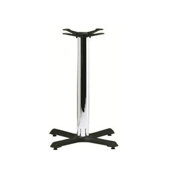 Sierra Chrome and Black Cross Table Base