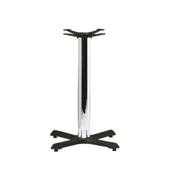 Sierra Chrome and Black Cross Table Base