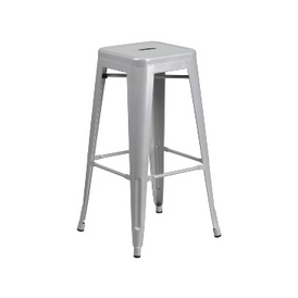 Sonic Silver Finish Tolix Bar Stool