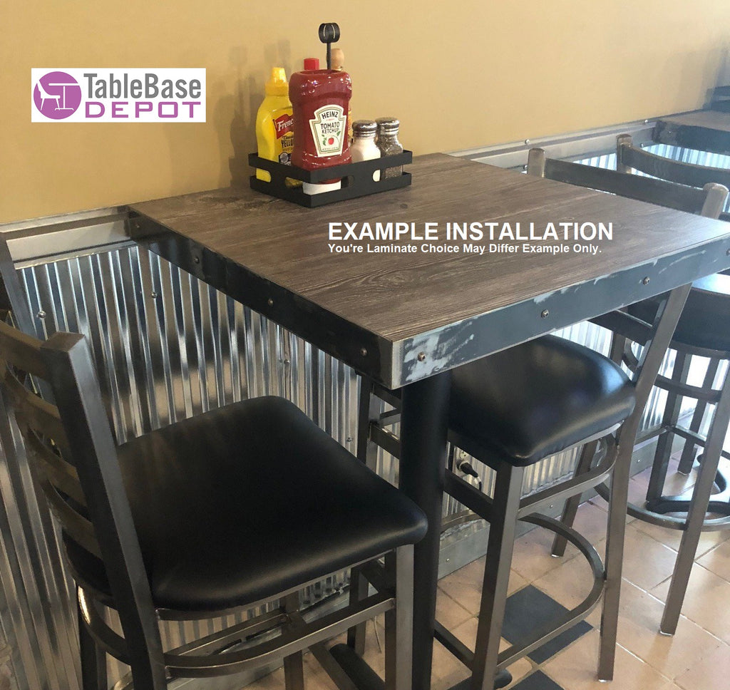 Titan Steel Edge Custom Deep Woods Laminate Restaurant Table Tops