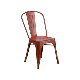 Tractor Red Weathered Tolix Chair