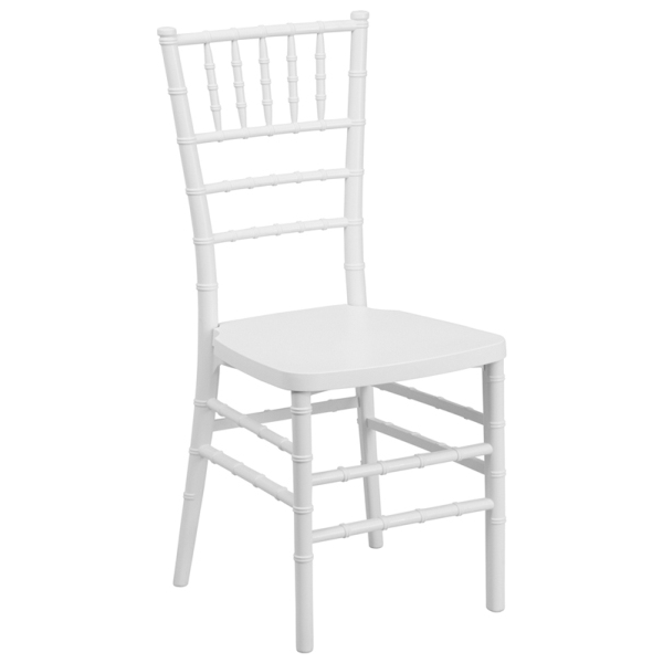 White Resin Chiavari Stacking Chair