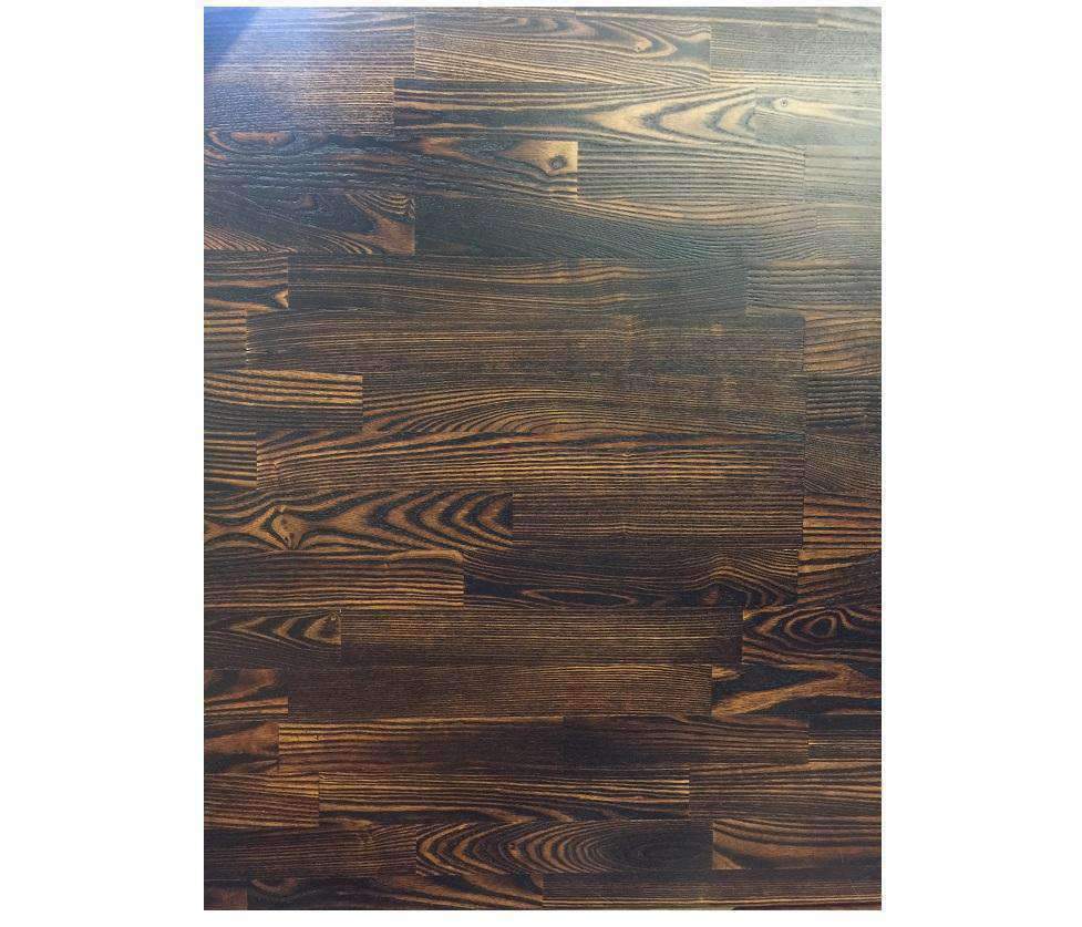 Medium Smoked Carbon Ash Wood Table Tops