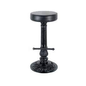 Black Ornate Swivel Barstool Base 15