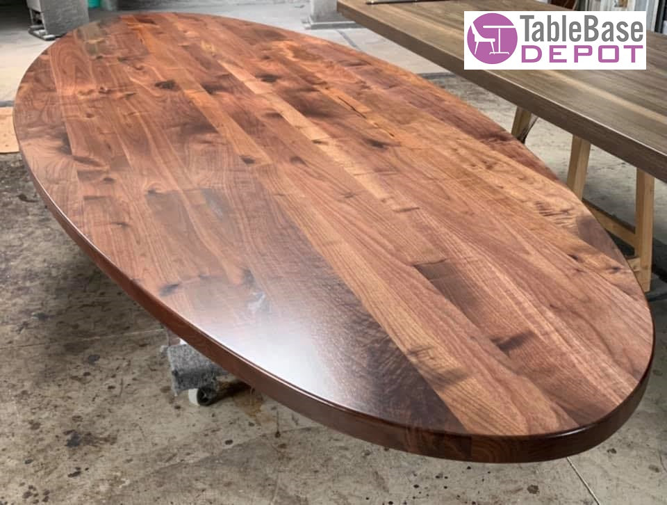 Wisconsin Black Walnut Restaurant Table Tops Custom Sizes Straight Edge Or Live Edge