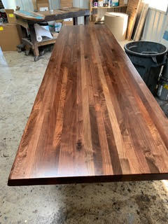 Wisconsin Black Walnut Restaurant Table Tops Custom Sizes Straight Edge Or Live Edge