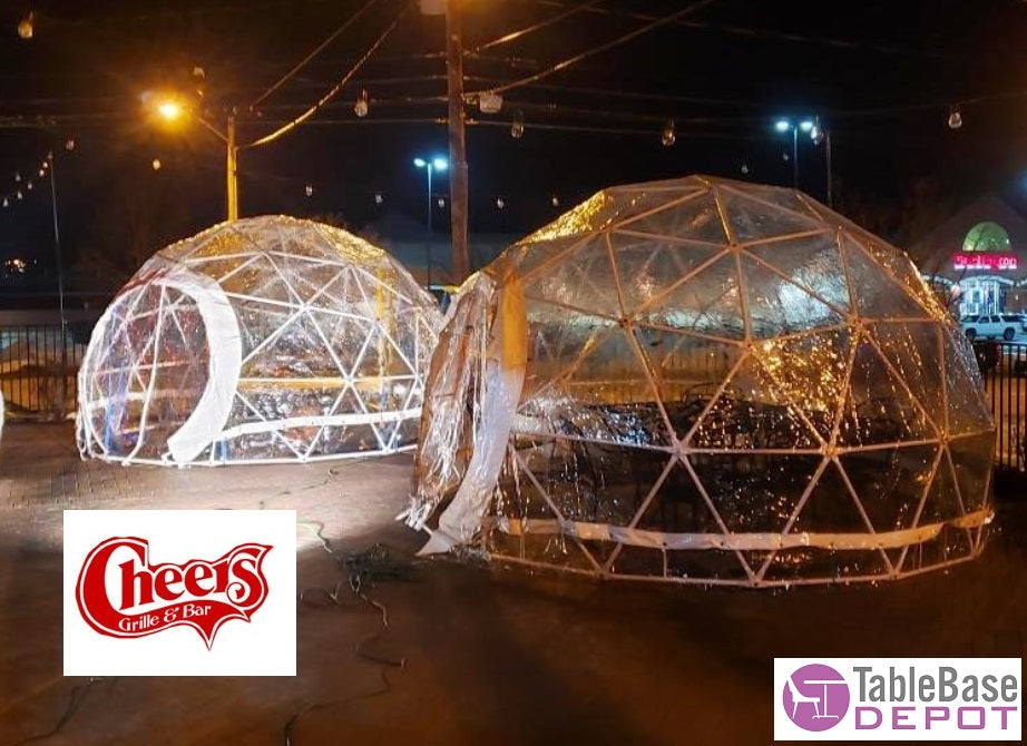 Smaller Version Safe Pod Steel Patio Igloo 6 Person 3.5M Geodesic Dome Tent Circular Zipper Entrance