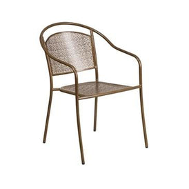 Belladona Outdoor Restaurant Patio Arm Chair With Eased Hoop Back