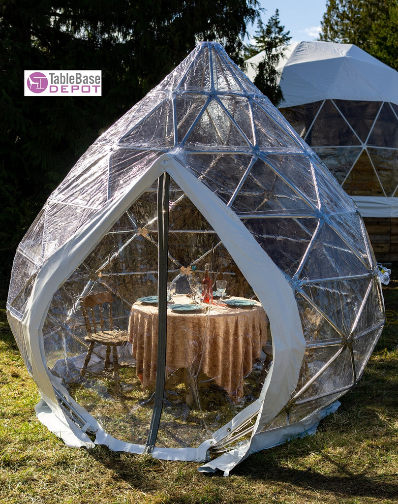 Double Helix Shape Geodesic Dining Dome Igloo Tent Stainless Steel 3M 4 Person