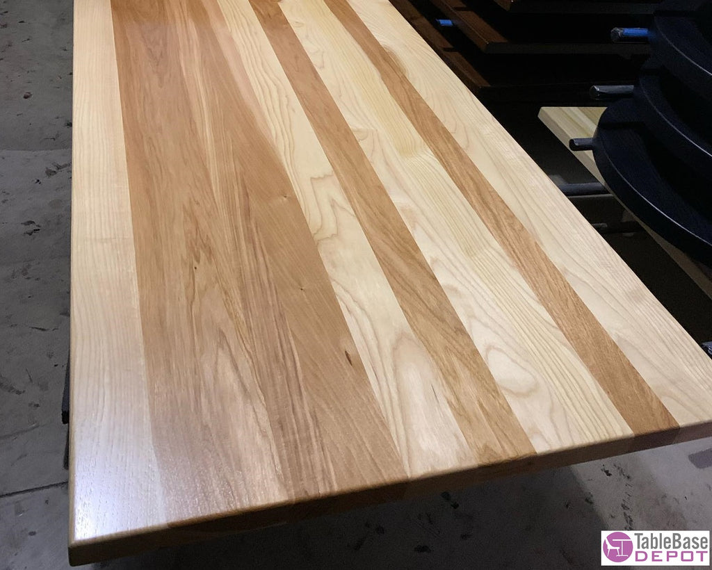 Creamy Heartwood Hickory Restaurant Table Tops