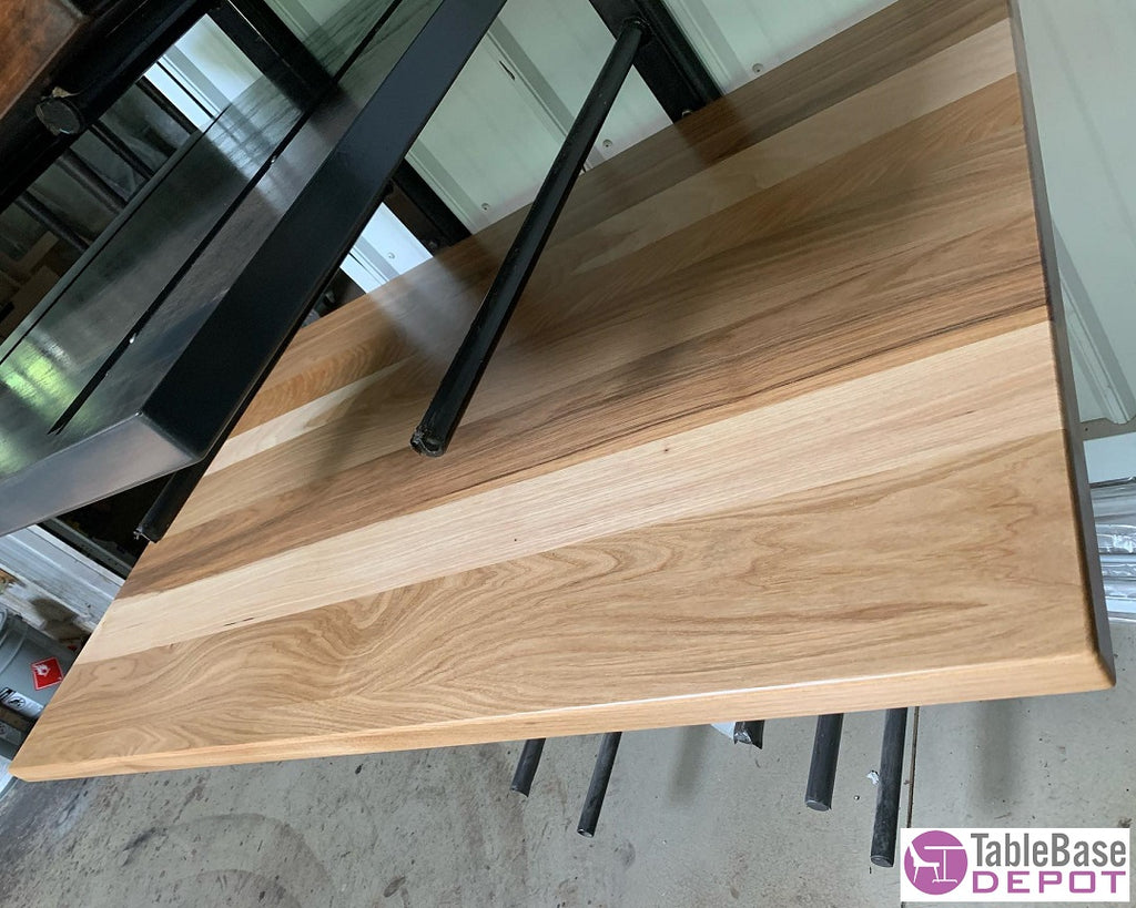 Creamy Heartwood Hickory Restaurant Table Tops
