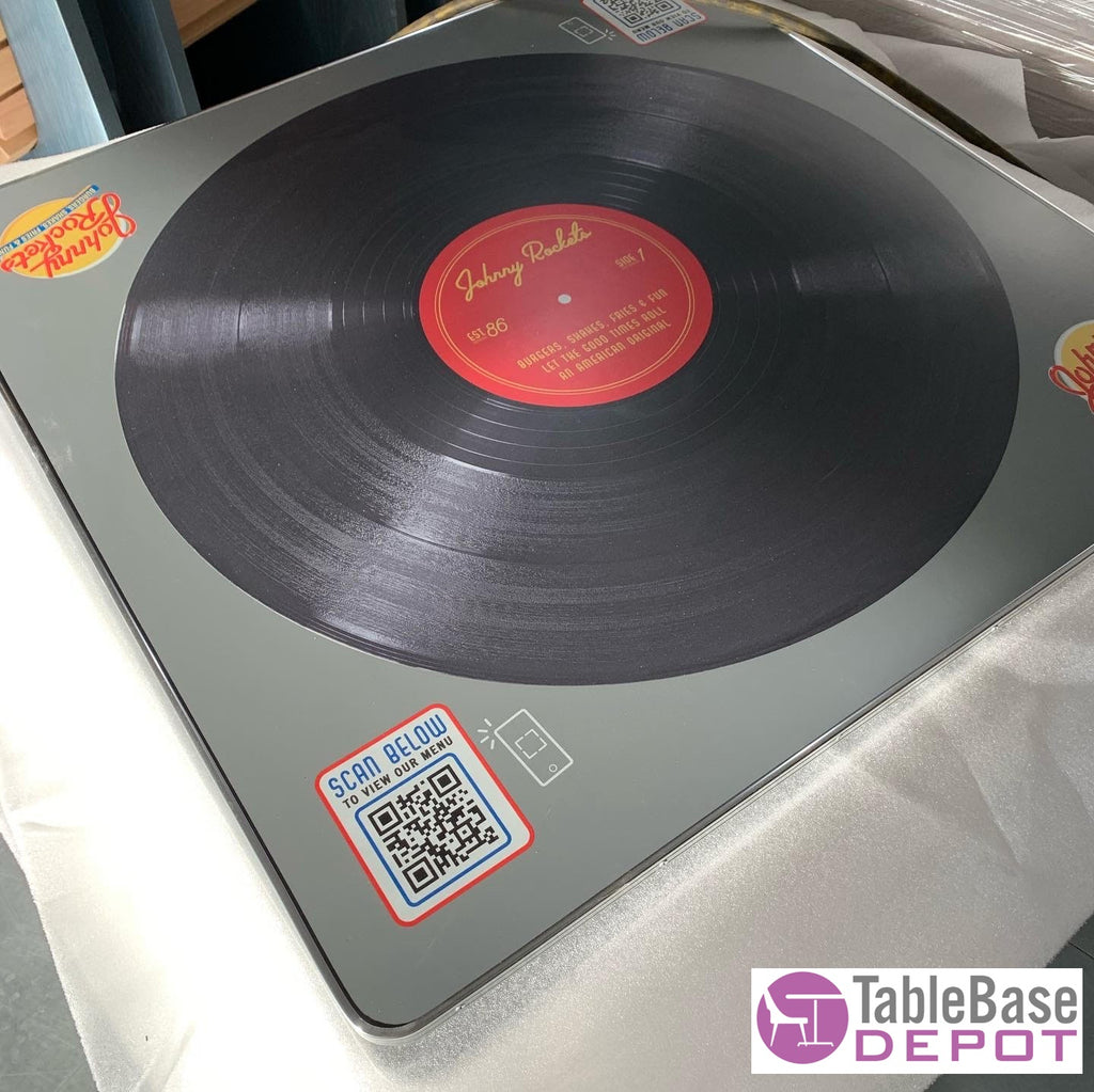 Custom Logo Solid Wood Restaurant Table Tops