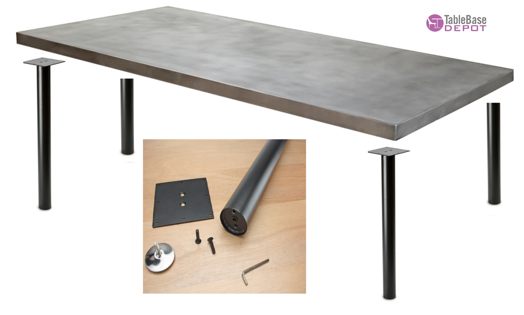 Free Standing Table Leg Black Finish
