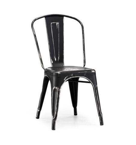 Vintage Black Silver Tolix Chair