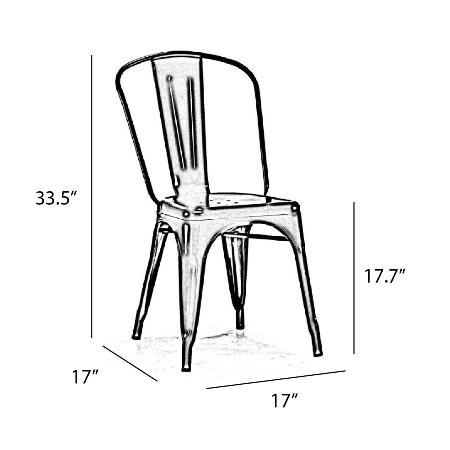 Dark Iron Matte Finish Tolix Chair