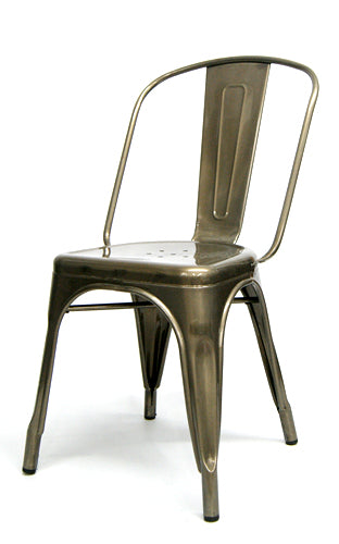 Tolix Industrial Chair Aged Pewter Finish