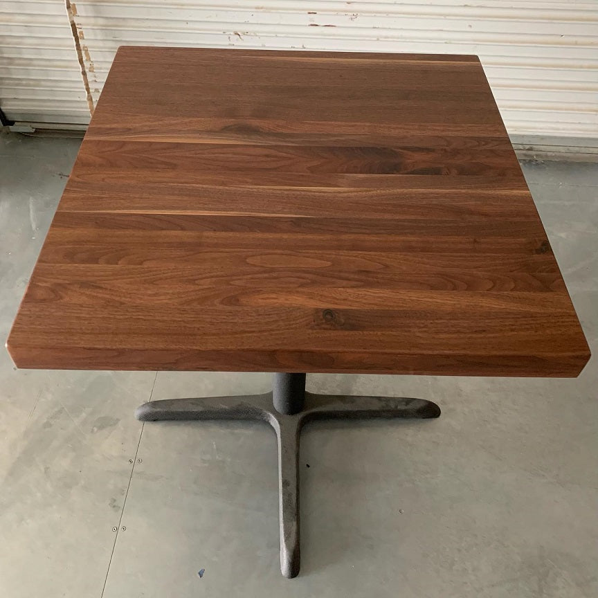 Wisconsin Black Walnut Restaurant Table Tops Custom Sizes Straight Edge Or Live Edge