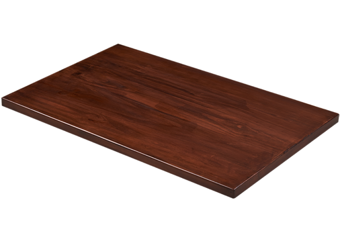 Solid Pine Restaurant Table Top, Walnut Finish, 1-3/4 Inch Thick