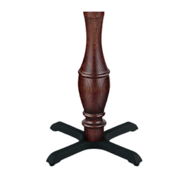 Amphora Wood Column Black Classic Criss Cross Table Bases