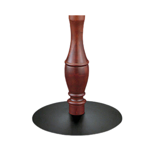 Amphora Wood Column Black Traditional Round Table Base