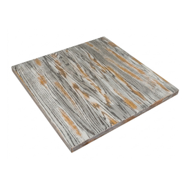 Antique White With Brown Rustic Finish Solid Oak Restaurant Table Tops Fully Custom