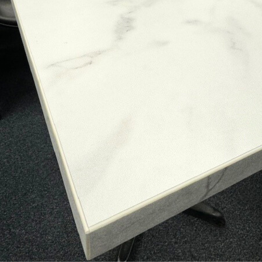Arctic Marble Laminate Fusion Restaurant Table Top Indoor Use