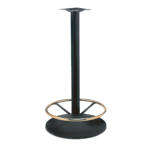 Black Bar Height Table Base Brass Foot Ring