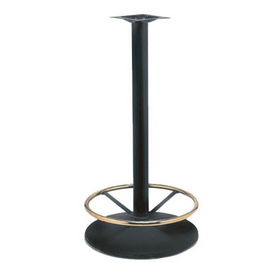 Black Bar Height Table Base Brass Foot Ring