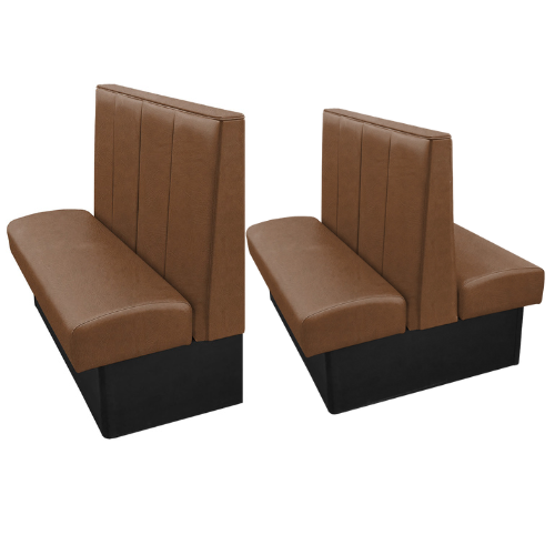 Waldorf Quick Ship Brown Booths 2 Sizes Singles and Doubles