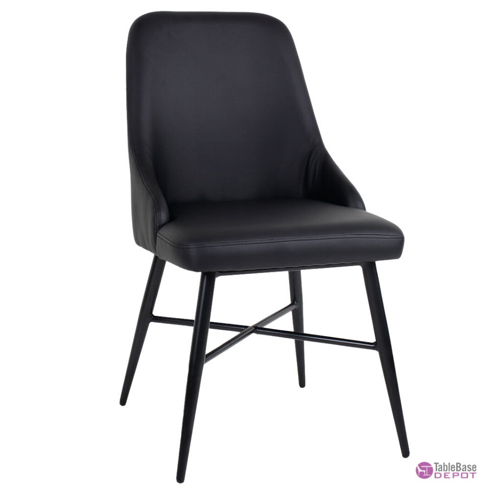 Campanella Black Upholstered Restaurant Dining Chair