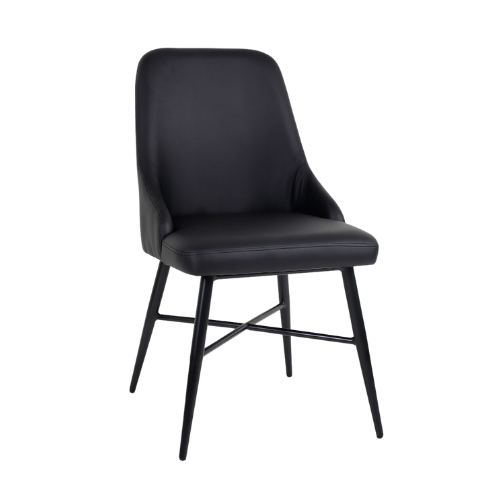 Campanella Black Upholstered Restaurant Dining Chair