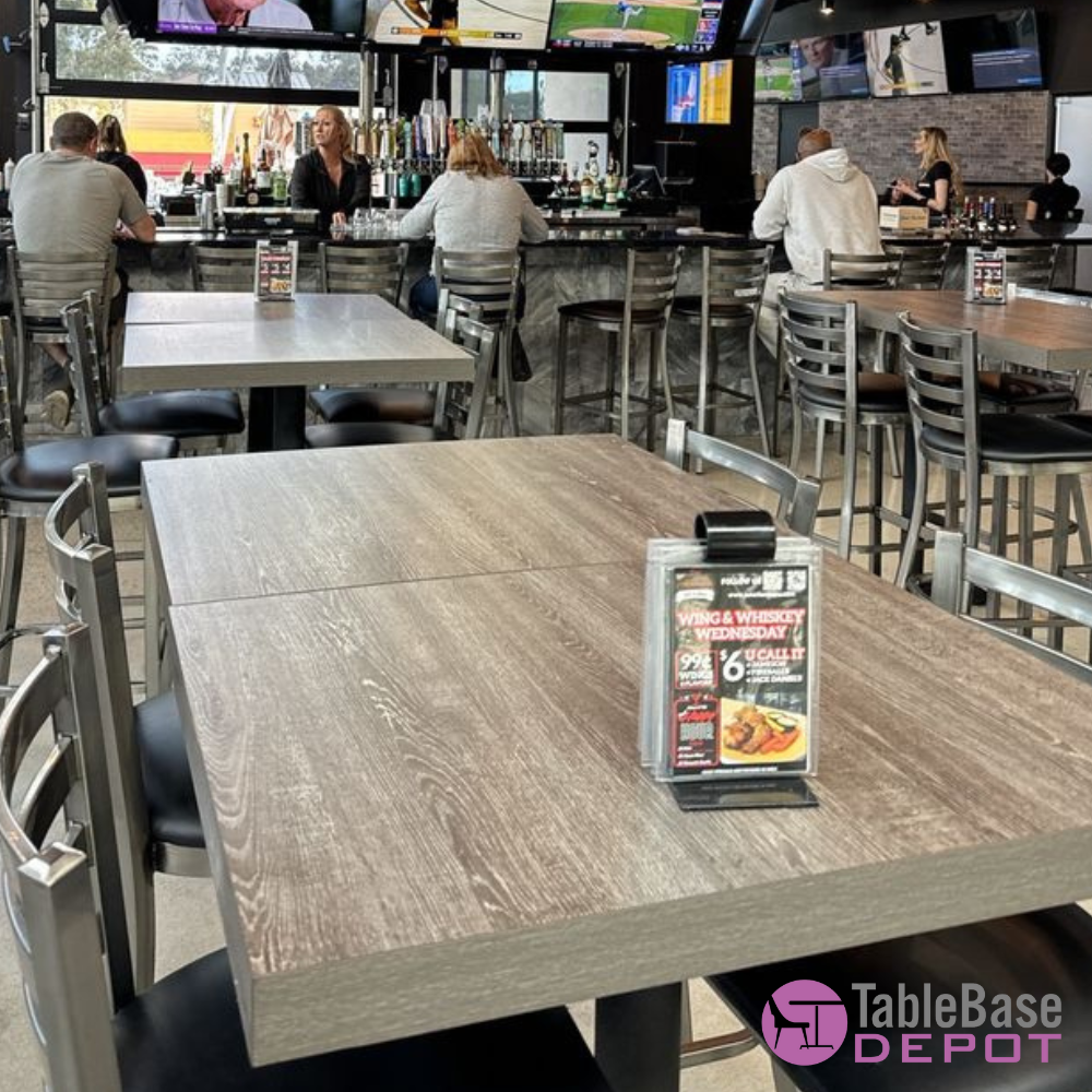 Carbon Graphite Laminate Restaurant Table Top 2inch Thick