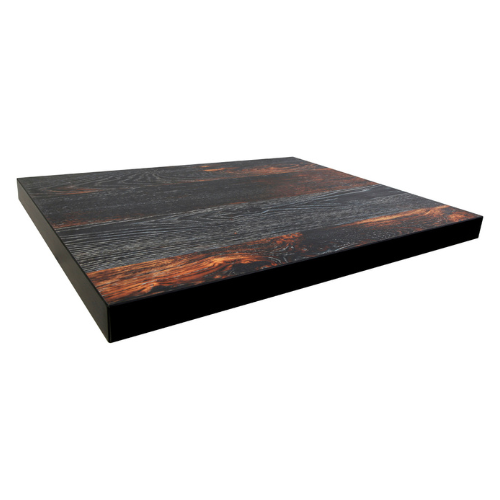 Charred Oak Woodgrain Effect Melamine Restaurant Table Top
