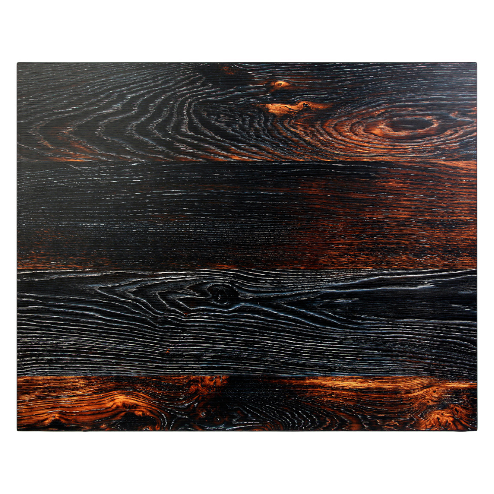 Charred Oak Woodgrain Effect Melamine Restaurant Table Top